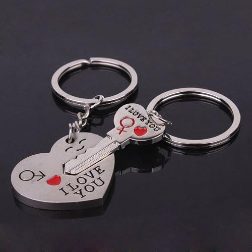 Avada Love's Arrow Couple Keychains Metal Romantic Lovers Heart Key Ring Chain