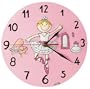 Mila Childrens Wall Clock Ballerina, Hand Painted, Diameter 22 cm
