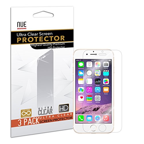 IPHONE 6 SCREEN PROTECTOR, Design Cases TM iPhone 6 - 4.7 INCH SCREEN Screen Protector Anti-Glare, Anti-Scratch, Anti-Fingerprint HD Clear Film (Invisible) [3 PACK]