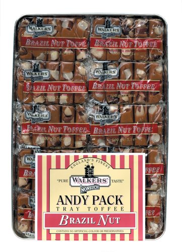 Walkers Brazil Nut Toffee Tray, 3.5-Ounce Packages (Pack of 20) by Walkers