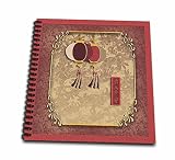 3dRose db_40288_2 Prosperous in Chinese, Two Lanterns-Memory Book, 12 by 12
