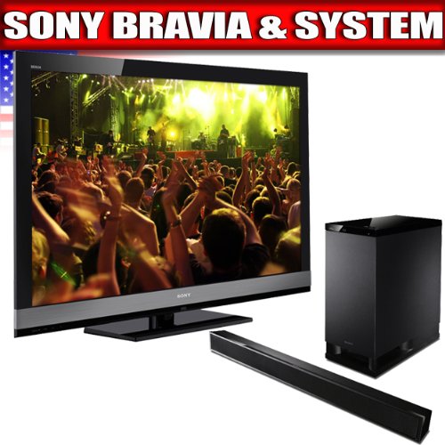 Sony BRAVIA EX 700 Series 40-Inch LCD TV, Black + Sony Virtual 5.1 Channel Sound Bar - Black (HTCT150)