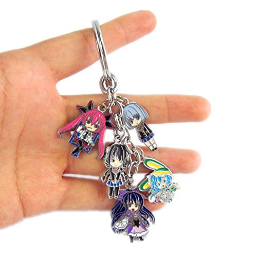 Anime Date a Live Colored Metal Pendant Keychain