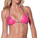 Fox Racing Revive Triangle Women's Top Swimsuit Swimwear - Strawberry / X-Large
