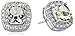 Amazon Collection Sterling Silver Gemstone and Cubic Zirconia Stud Earrings