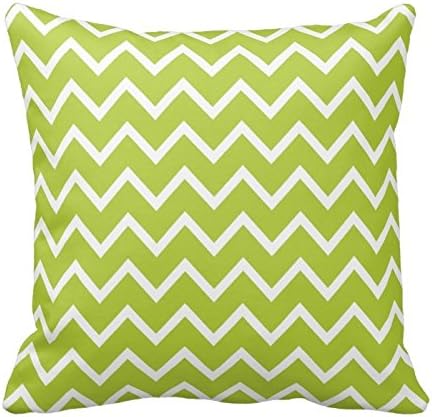 Home Style Chevron Pattern- Large Chartreuse Green Chevron Pillow Cover