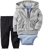 カーターズ ロンパース carter's 2016年春夏最新作 男の子用グレータイガーフード付きカーディガンジャケット上下3点セット (24months(... [並行輸入品]