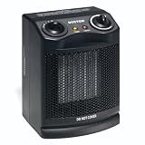 Boston Ceramic Space Heater with Fan, Black (25962)