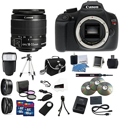 Canon EOS Rebel T5 Digital SLR Camera Kit with EF-S 18-55mm IS II Lens Complete Ultimate Professional Camera Accessory Bundle