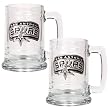 San Antonio Spurs NBA 2pc 15oz Glass Tankard Set - Primary Logo San Antonio Spurs NBA 2pc 15oz Glass Tankard Set - Primary Logo