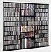 CDV-1500B Real Oak Veneer Media Storage Rack - Black