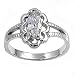 Sterling Silver Baby Ring - 2mm Band Width - 11mm Face Height - Sizes: 1,3,4,5 Clear CZ