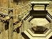Close-Up of Padlocks and Chain on Ornate and Decorative Brass Door Photographic Poster Print, 40x30