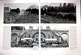 Pilgrims Lourdes Pilgrimage Religious French Print 1936