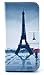 Deego PU Leather Magnet Flip Wallet Cover with Kickstand and Card Holder for Apple Iphone 6 - Umbrella with the Girl and Eiffel Tower Pattern