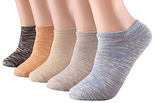 CozyWow Womens 5-pack Ankle Low Cut Socks Casual Sports Liner Classics Socks