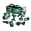 Hitachi KC18DG6L 18-Volt Lithium-Ion Tool Combo Kit, 6-Piece