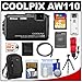 Nikon Coolpix AW110 Shock & Waterproof GPS Wi-Fi Digital Camera (Black) with 32GB Card + Battery + Case + Float Strap + HDMI Cable + Flex Tripod + Accessory Kit