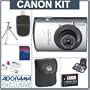 Canon Powershot SD870-IS Black, Camera Kit with 2GB SD Memory Card, Spare NB-5L Type Lithium-ion Battery, Camera Case, USB 2.0 SD Card Reader, Table Top Tripod, Digital Memory Wallet(4), Professional Lens Cleaning Kit