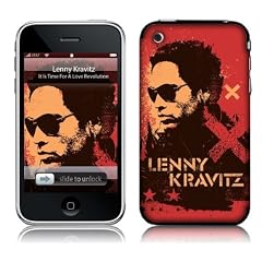 MusicSkins MS-LK30004 iPod Touch- 2nd-3rd Gen- Lenny Kravitz- Stencil Red Skin
