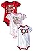MLB Atlanta Braves Girls Infant My Team 3-Piece Onesie Set