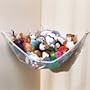 Dozenegg Stuffed Animal & Toy Organizer Hammock Pet Net, White Net and Trim