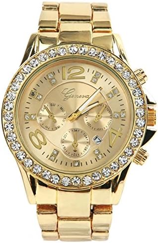 Geneva Luxury Alloy Diamond Watch