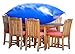 Duck Covers Elite Rectangle / Oval Patio Table & Chair Set Cover with Inflatable Airbag to Prevent Pooling, 127-Inch