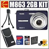 Kodak Easyshare M863 8.2MP Digital Camera (Blue) + 2GB Deluxe Accessoy Kit