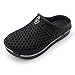 Amoji Garden Clogs Shoes Sandals House Slippers Home Room Shoes Indoor Outdoor Shower Shoe Sport Kids Child Children Baby Boys Girls (Toddler/Little Kid/Big Kid) Black 6-7 M US Big Kid