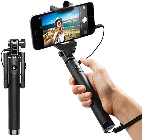 LSoug Selfie Stick oldable Extendable Bluetooth Selfie Stick with Built-in Remote Shutter iPhone SE,6S,6S Plus,6,6 Plus,5S, GalaxyS7, Galaxy S7 Edge, Nexus 6p, LG G5 and More