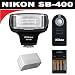 Nikon SB-400 Speedlight Flash + Sto-Fen Omni-Bounce Diffuser + 4 Batteries & Charger + MLL3 Wireless IR Remote Control Switch for Nikon D40, D40x, D50, D60, D70s, D80, D200, D300 & D700 Digital SLR Cameras