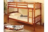 Twin/Twin Bunk Bed in Oak Finish
