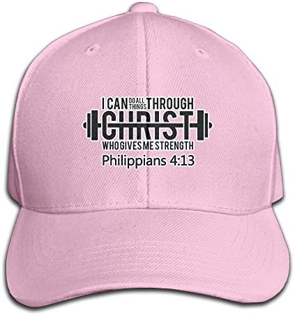 Philippians 413 Bible Scripture Baseball Hats Adjustable Curved Visor Cap