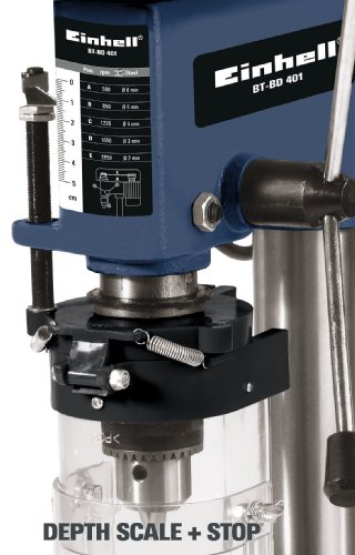 Einhell Säulenbohrmaschine BT-BD 401 (350 W, Bohr Ø˜ 1,5-13 mm, Bohrtiefe 50 mm, Drehzahlregelung, stufenlose Tischhöhenverstellung) - 4