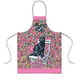 Rose Garden Black Cat Apron