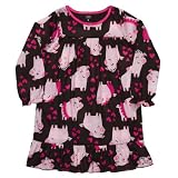 Carter’s Girts 2T-10 Long Sleeve Nightgown Pink/Brown Pigs