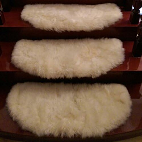 Hot Home Stair Tread Mats Non-Skid Imitation Wool Door Mat Step Rugs Carpet 1 PC Main Color:Beige