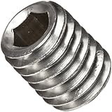 18-8 Stainless Steel Set Screw, Hex Socket Drive, Cup Point, Meets DIN 916, Right Hand Threads, Metric