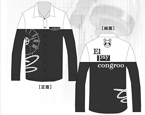 Mens Cotton Casual Blouse Cartoon Character Costume Anime Tee Long Sleeve T-Shirt (S 155-165cm)