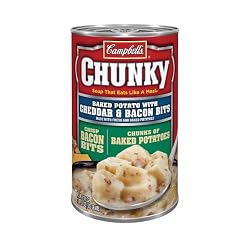 Campbell's Chunky Baked Potato With Cheddar & Bacon Easy Open, 18.8-Ounce Cans (Pack of 12)