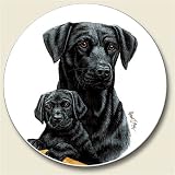 AutoCoaster ~ Black Lab ~ Tile Drink Coaster for car cupholder - code 875