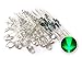 microtivity IL132 5mm Clear Green LED w/Resistors (Pack of 30)