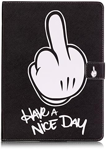 Hismo Smart-Shell Build in Magnetic Case for New 2016 iPad Pro 9.7 Inches Case with Card Slots and Billfold Painting Kickstand Lightweight Case for Apple iPad Pro 9.7" (Nice Day)