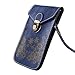 Bosam Soft faux Leather Crossbody cell phone purse bag for woman with strap (Blue)