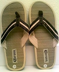 Corona Extra Small Weave Straw Leather Strap Mens Sandals