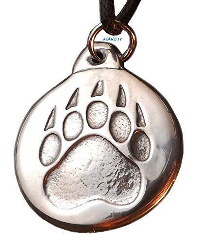 Bear Paw - Pewter Pendant - Power, Spirit, Totem Animal, Native American Necklace