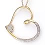 14KYG Diamond Heart Pendant with 18in. chain