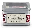 Cavallini Numbers Decorative Paper Tape, 5 Assorted Rolls
