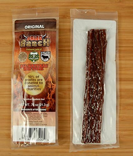 Grass-fed Beef Jerky, Paleo, Beef Steak Original Flavor, 0.75 Oz (Twelve Pack)
